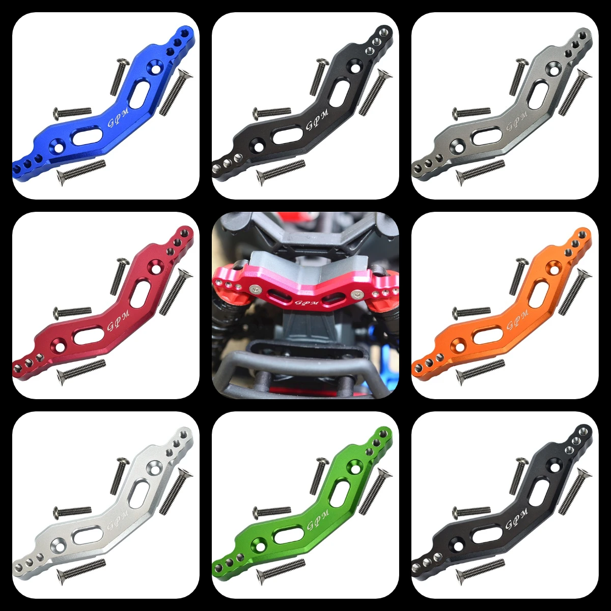 

GPM Aluminum Front Damper Mount For ARRMA Granite 4X4 Mega Big Rock Senton