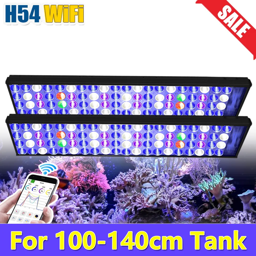 

PopBloom-Full Spectrum Marine Aquarium Reef Lighting Smart Marine LED Aquarium Lamp for Coral Grow Fish Tank Light,T50,110-140cm