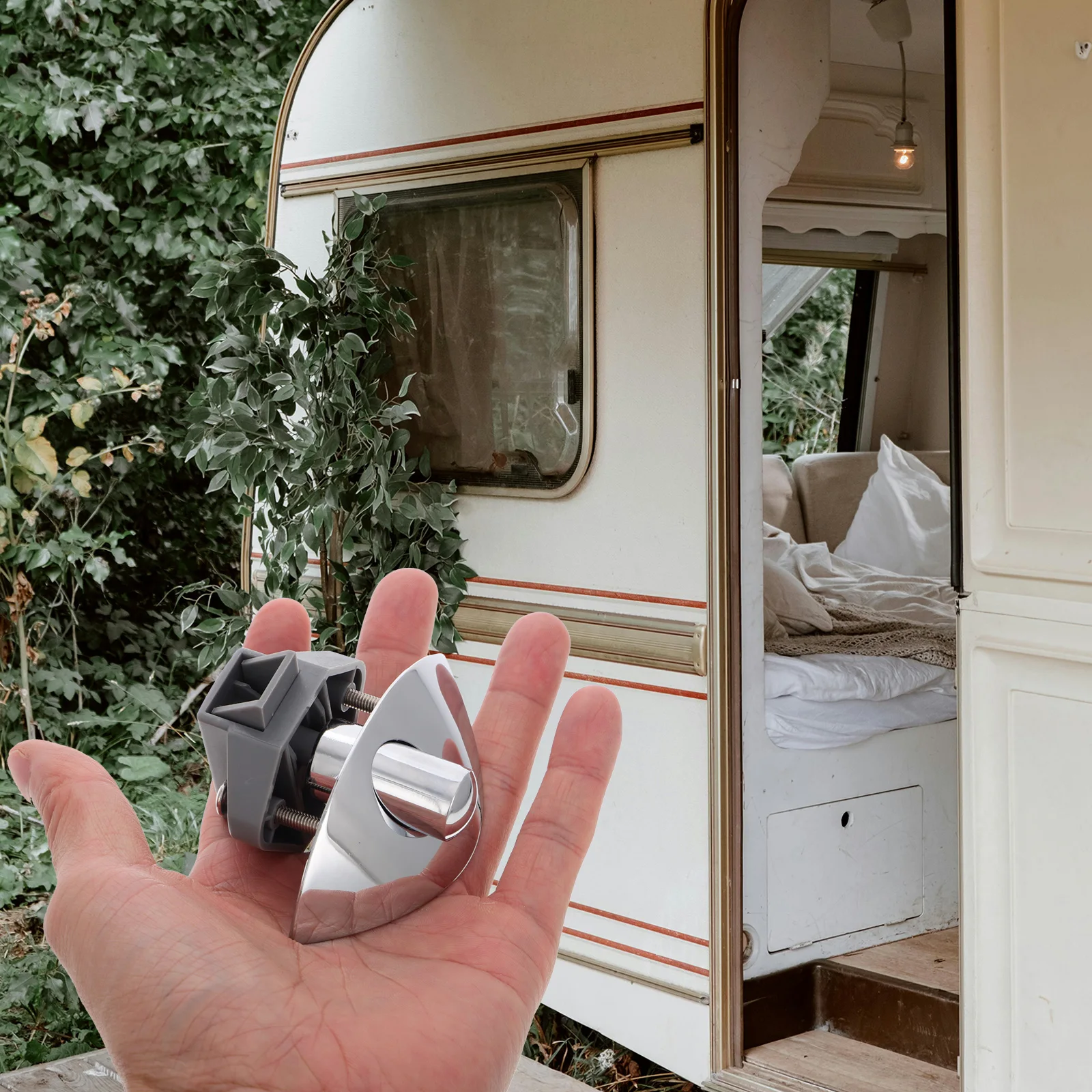 Premium Push Button Latch Lock For Rv Boat Camper Cabinet Door Keyless Durable Versatile Easy Install Discreet