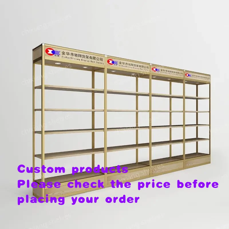 

custom.Sliding Door Design Glass Display with Aluminum Back Panel and Mirror LED Spotlight Retail Display Stan
