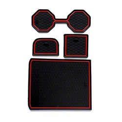 Anti-slip Gate Slot Mat for VW Volkswagen POLO MK6 AW 2018 - 2022 2023 Car Door Groove Cup Pad Interior Accessories