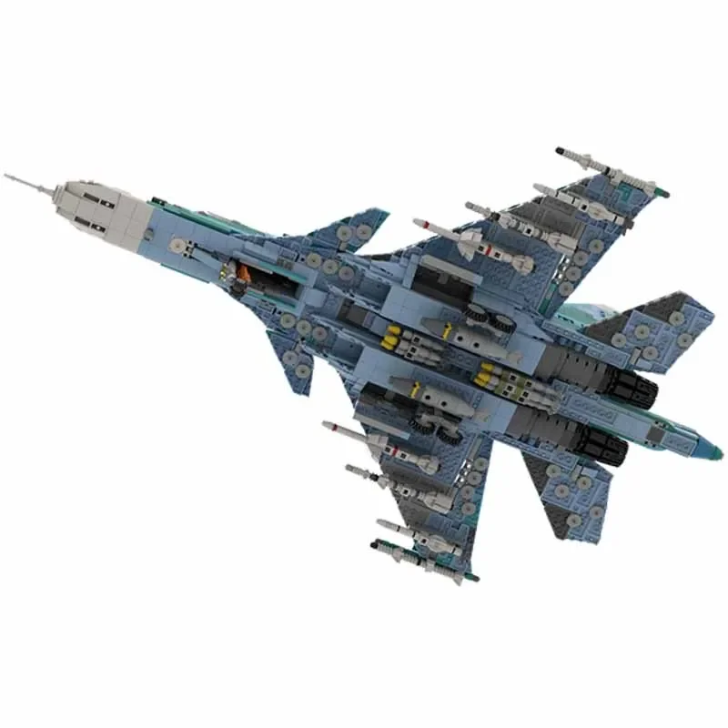 Military Aircraft Model MOC Building Military Supersonic Jet Fighter Modular Technology Gifts Holiday Assemble Children Toy Suit