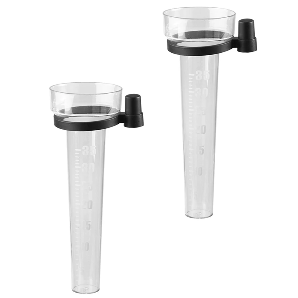

2 Pcs Rain Measuring Cup Gauge Outdoor Gage Pluggable Plastic Garden Tube Meter Meters