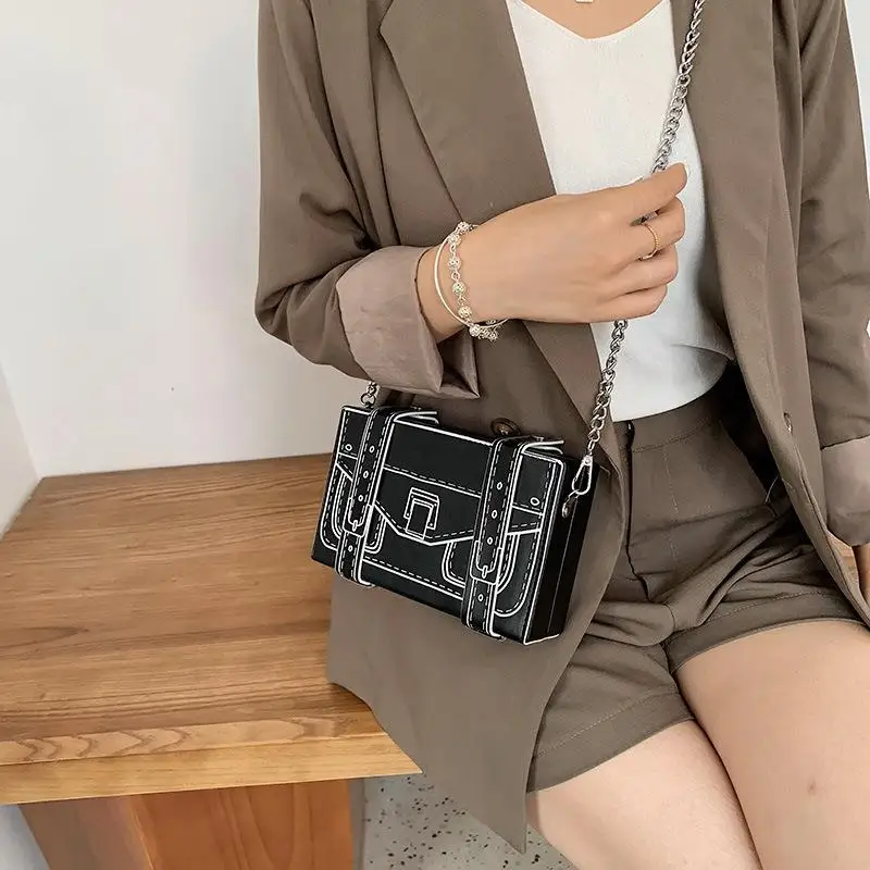 

Anime Box Bag for Women North American Trendy Crossbody Bag for Girls