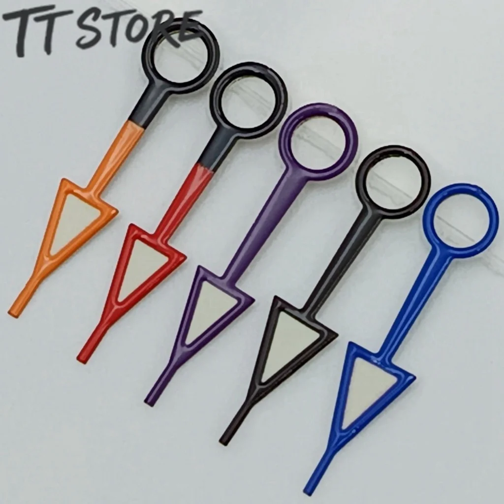 NH34 GMT Hands - 12.5mm Red, Blue, Yellow, Black, Purple, Orange GMT Hands with Green Luminous for NH34A and 4R34 Movement Repla