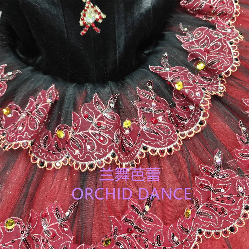 BT01694 taille personnalisée professionnelle couleur personnalisée enfants filles femmes adultes rouge Ballet Tutu Costumes