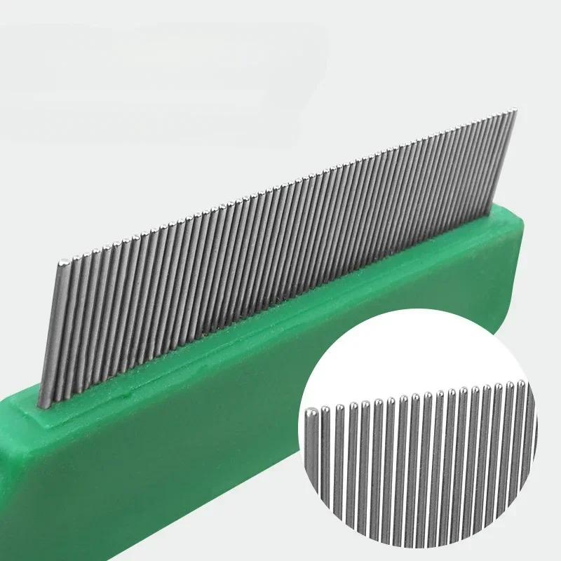 Dog Flea Comb Cat Pet Removal Massage Hair Comb Wool Grooming Accessories Lice Comb Stainless Steel Pin Pet Hair Cleaning Tool