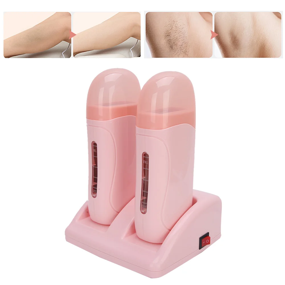 Hair Removal Wax Heater 40W Large Power Double Side Heating Fast Melting Wax Painless Hair Removal Machine for Men Women Use