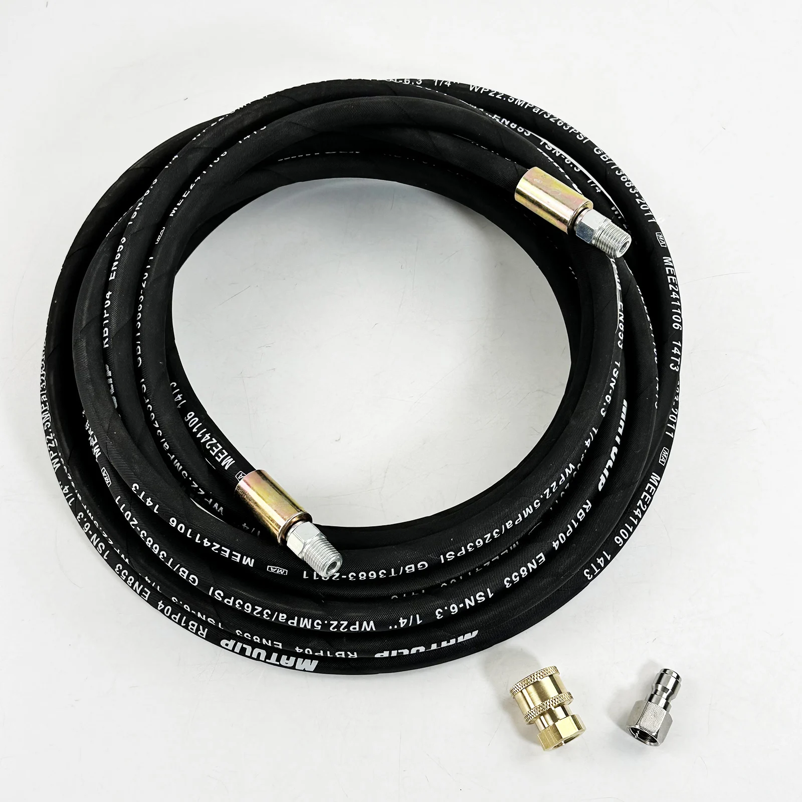 

Steel Wire High-Pressure Hose 1/4 3/8 Quick Connect 3200PSI 0.5-50M for Concrete Wall Cleaning Durable Pressure Washer Hose