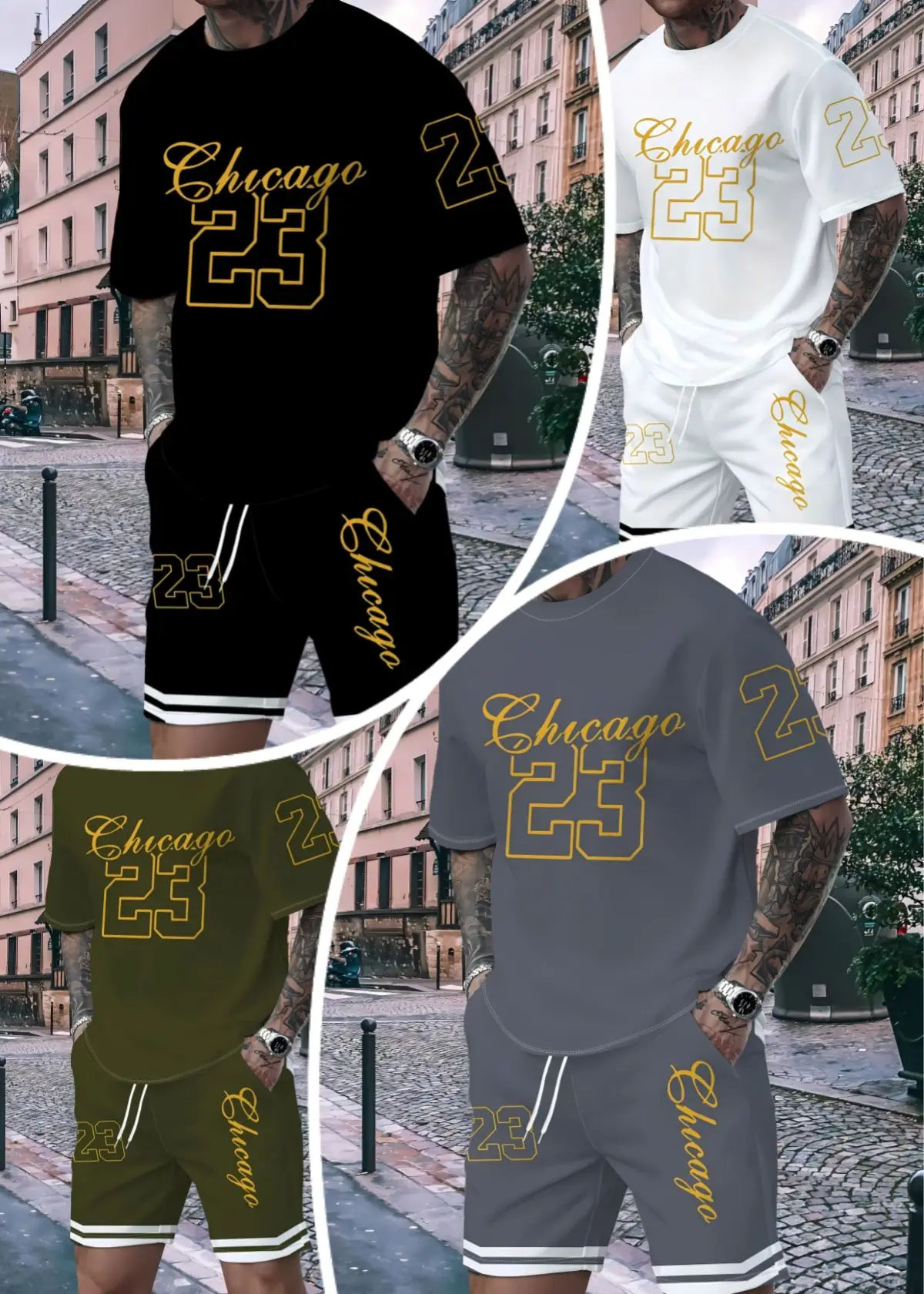 

Лето 2022, хит продаж, дышащие шорты с короткими рукавами и принтом, комплект для взрослых, фитнеса, спортивный модный уличный костюм