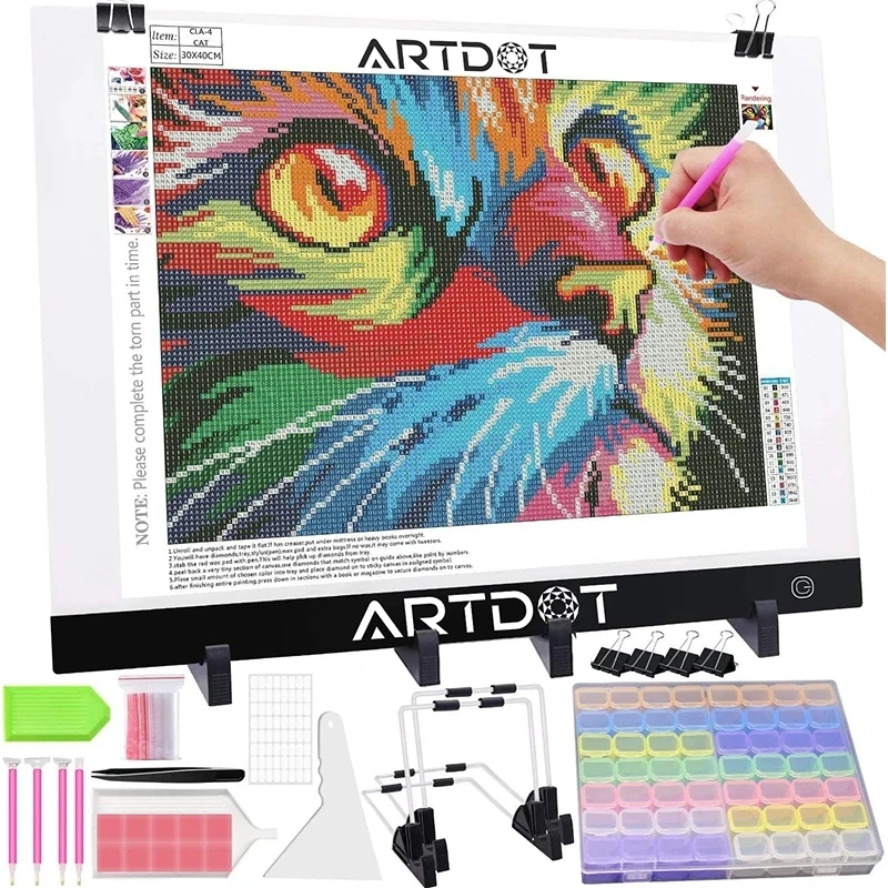 ARTDOT LED Light Pad For 5D Stitch Diamond Painting Art Tools A4 A3 A2 A1 Light Board Diamonds Painting Kits Accessories New