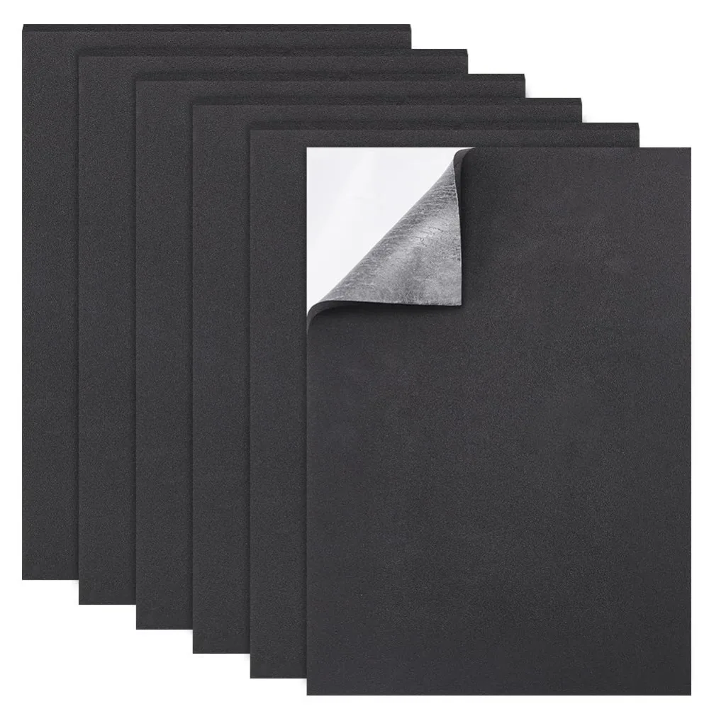6 Stück 5 mm dicke selbstklebende Schaumstoffplatte 8,3 x 11,8 Zoll schwarze rutschfeste Schaumstoffplatte Bastelschaumplatte für Rollenspielkleidung