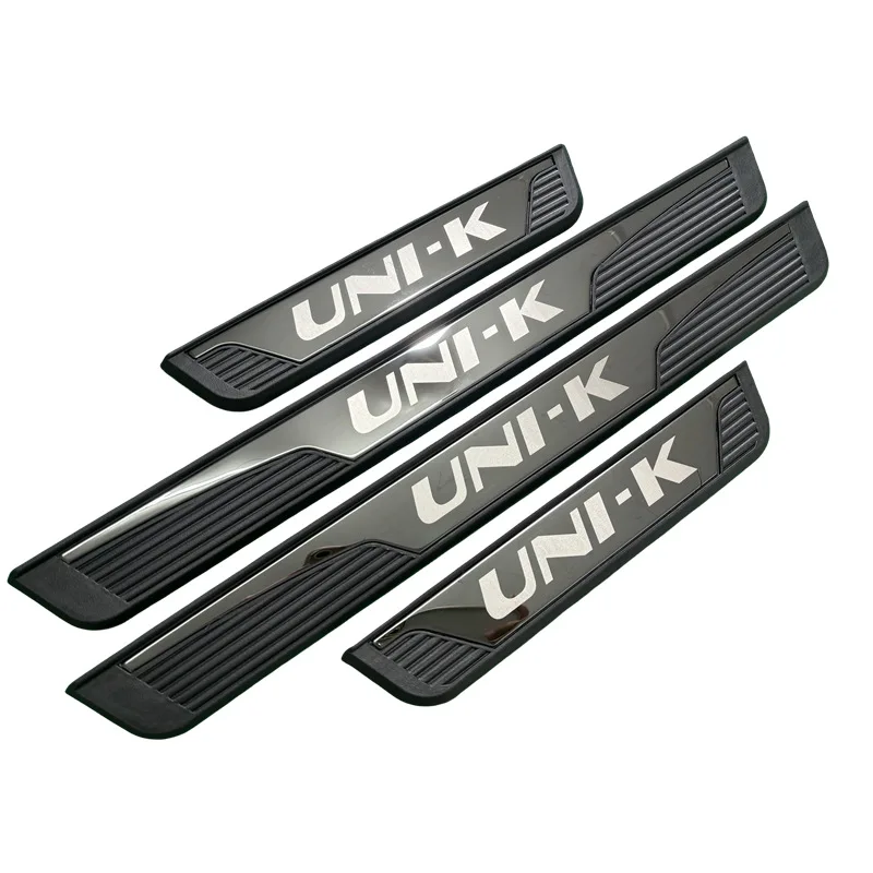 For Changan UNI-K UNI-T UNI-S UNIK UNIT UNIS Car Door Sill Plate Strips Stainless Steel Plastic Interiors Sticker Auto Accessory