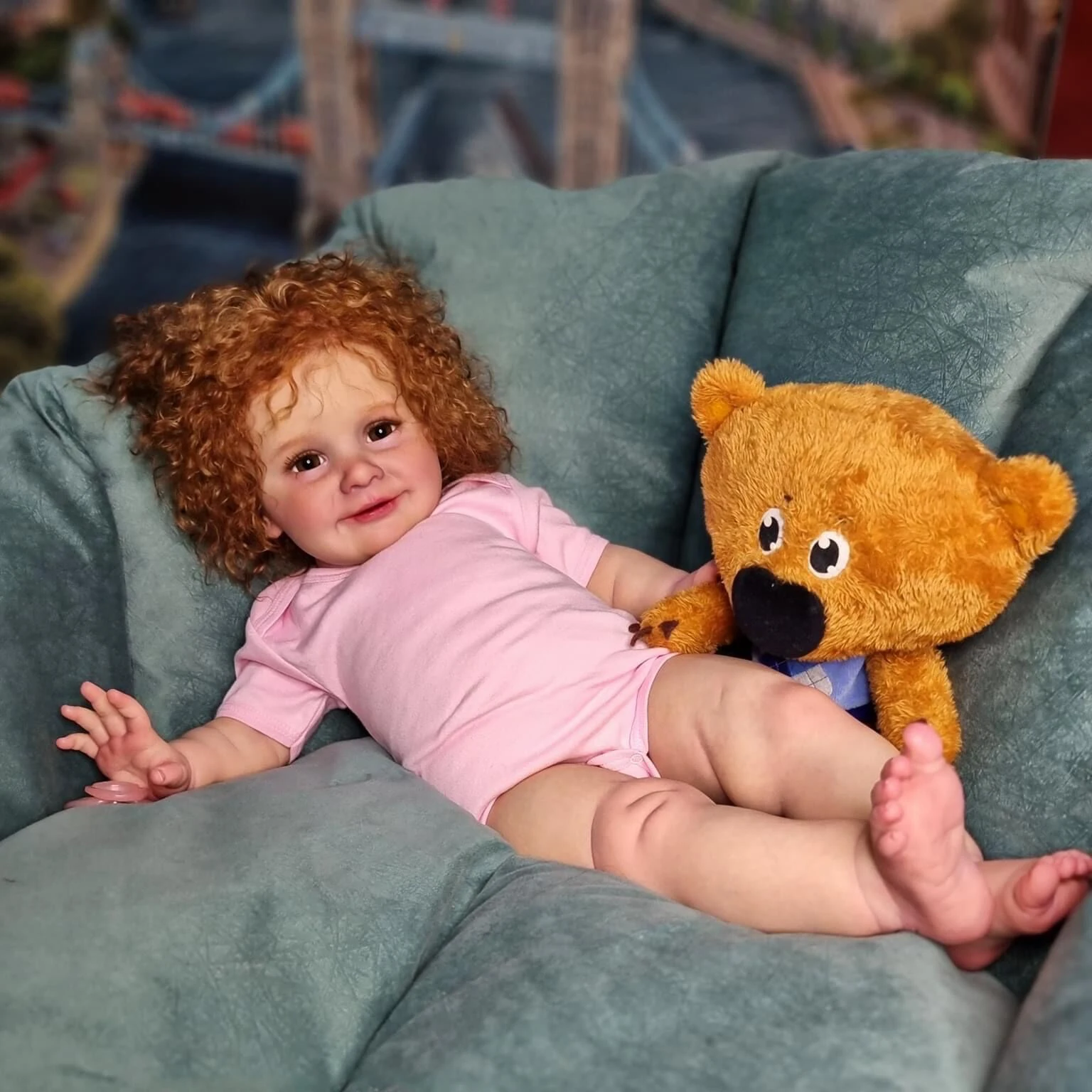 

NPK 26-inch Zoe Reborn Toddler Lifelike Big Girl Baby Doll Handmade Collectible Art Doll Our Happy Baby Doll for Ages 14+