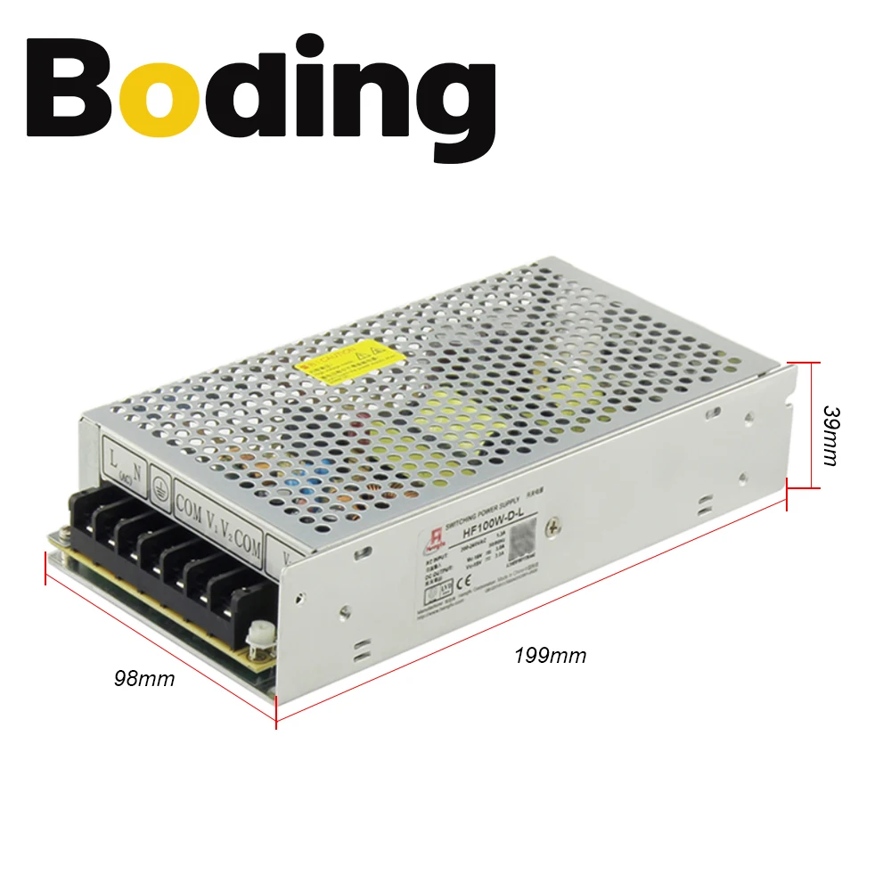 Boding Hf100w-d-l Industrial Power Supply Dc15v 3a -15v 3a Laser Galvanometer Switching Power Supply