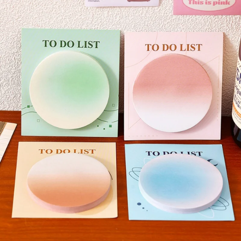 60pcs/lot Kawaii Circular Gradient Memo Pad Cute N Times Stationery Label Notepad Bookmark Post School Supplies