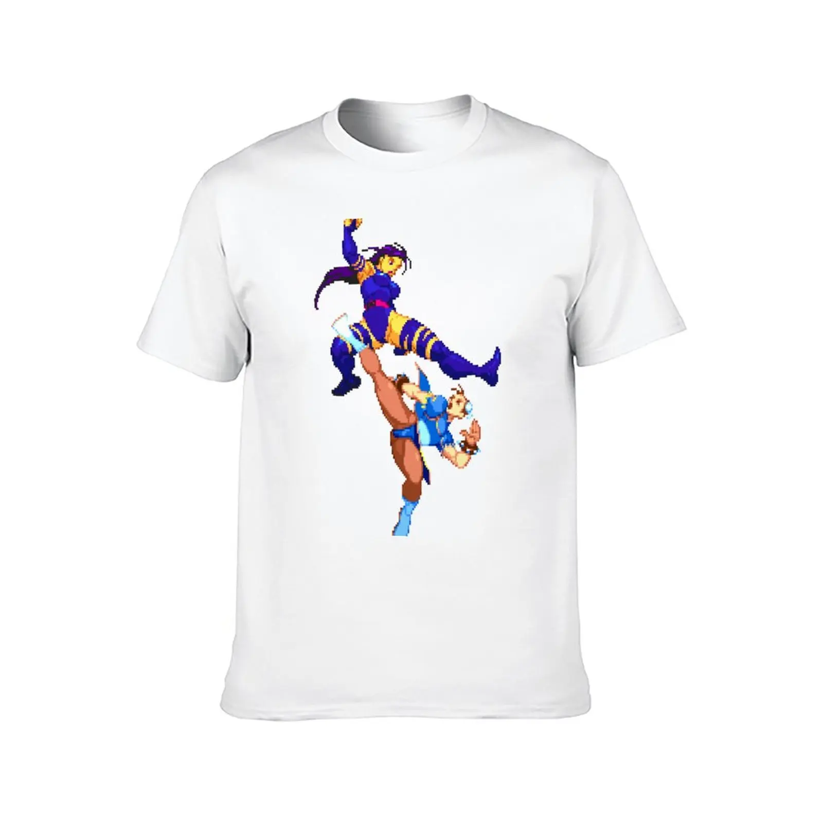 Psylocke vs Chun Li T-Shirt anime Short sleeve tee mens funny t shirts