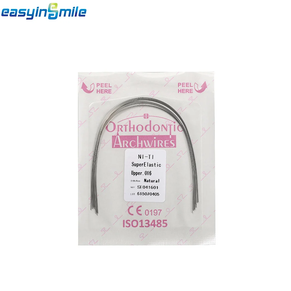 10bags Easyinsmile Dental Wires NITI Material for Metal Orhto Bracket Arch Wires Round 012 014 016 018 020