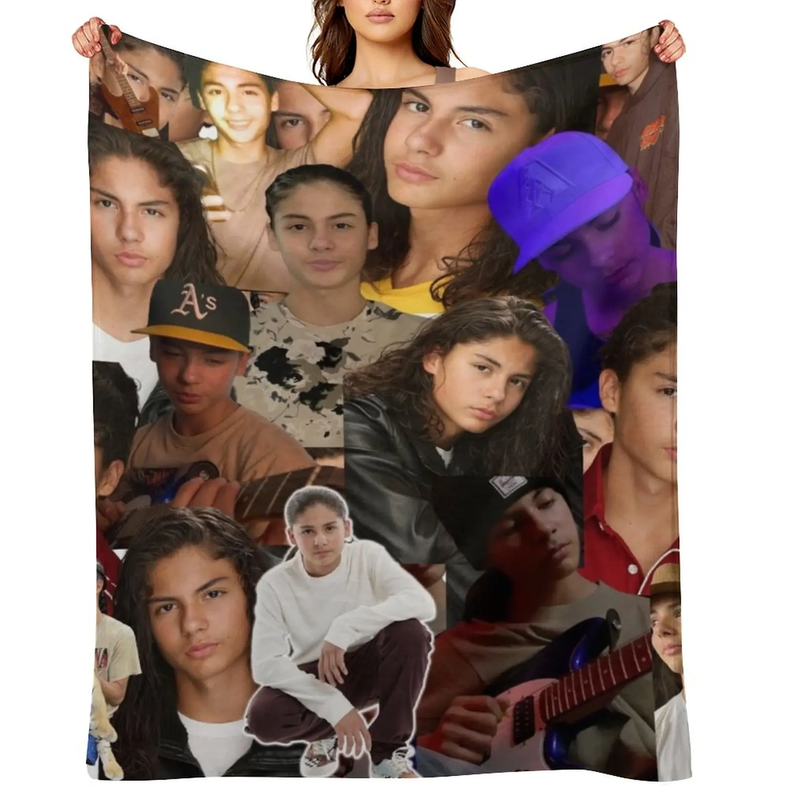 

Miguel Cazarez Mora Seamless Collage Throw Blanket Decoratives Personalized Gift Luxury Brand Decorative Beds Blankets