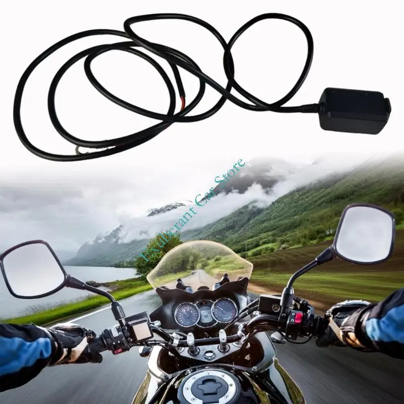 Motorcycle Phone USB Chargers Handlebar Mounted Waterproof Housing 12/24V Rapid Charging Stable Power Output