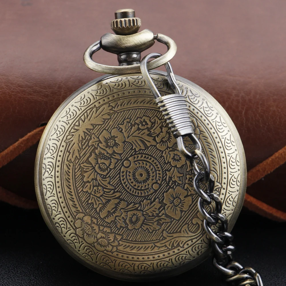 Bronze Retro to Dear Son Quartz Men's Pocket Watch Fashion Pendant Necklace Male and Female Students Festival Gift