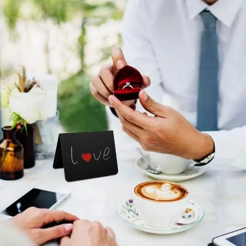 12 قطعة/الحزمة السبورات الصغيرة مستطيلة السبورة مزدوجة الوجهين السبورات حفل زفاف عيد ميلاد ديكور المنزل تسجيل رسالة المجلس