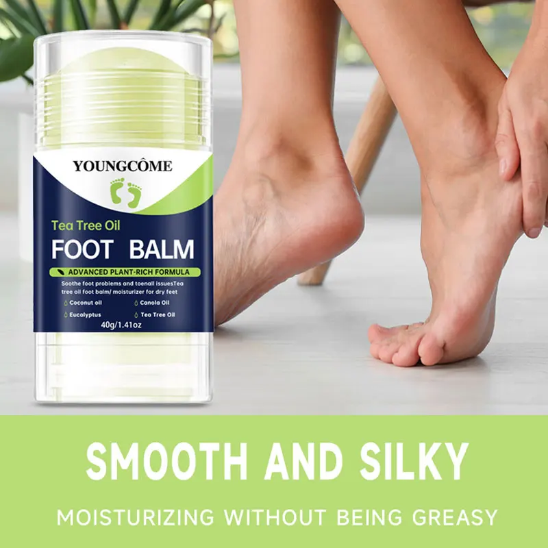 40g TEA TREE OIL FOOT BALM,Contains tea tree extract, hand and foot moisturizer for all skin types,protects dry feet,easy to use