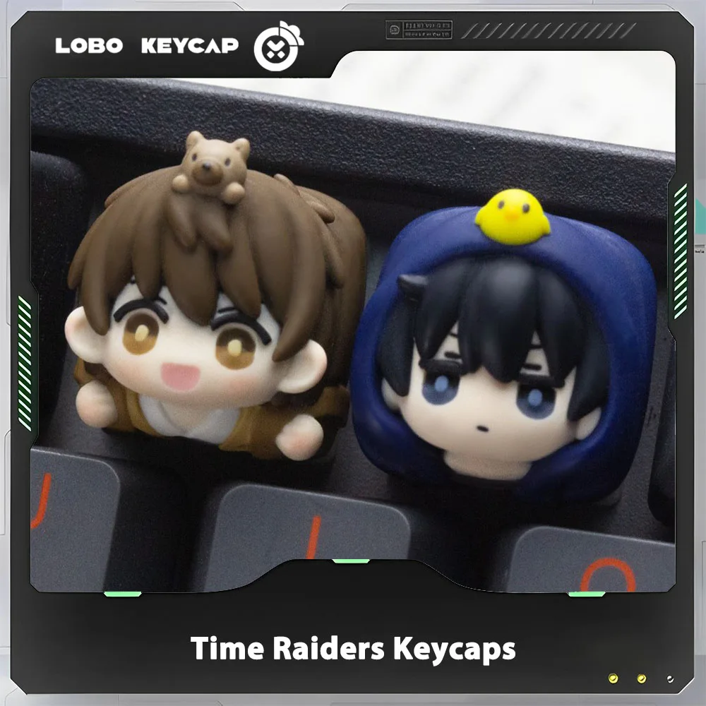 LOBO Time Raiders Keycap Hand-made Resin Cute Keycap Mechanical Keyboard Keycaps Customized Gaming Accessories Gift