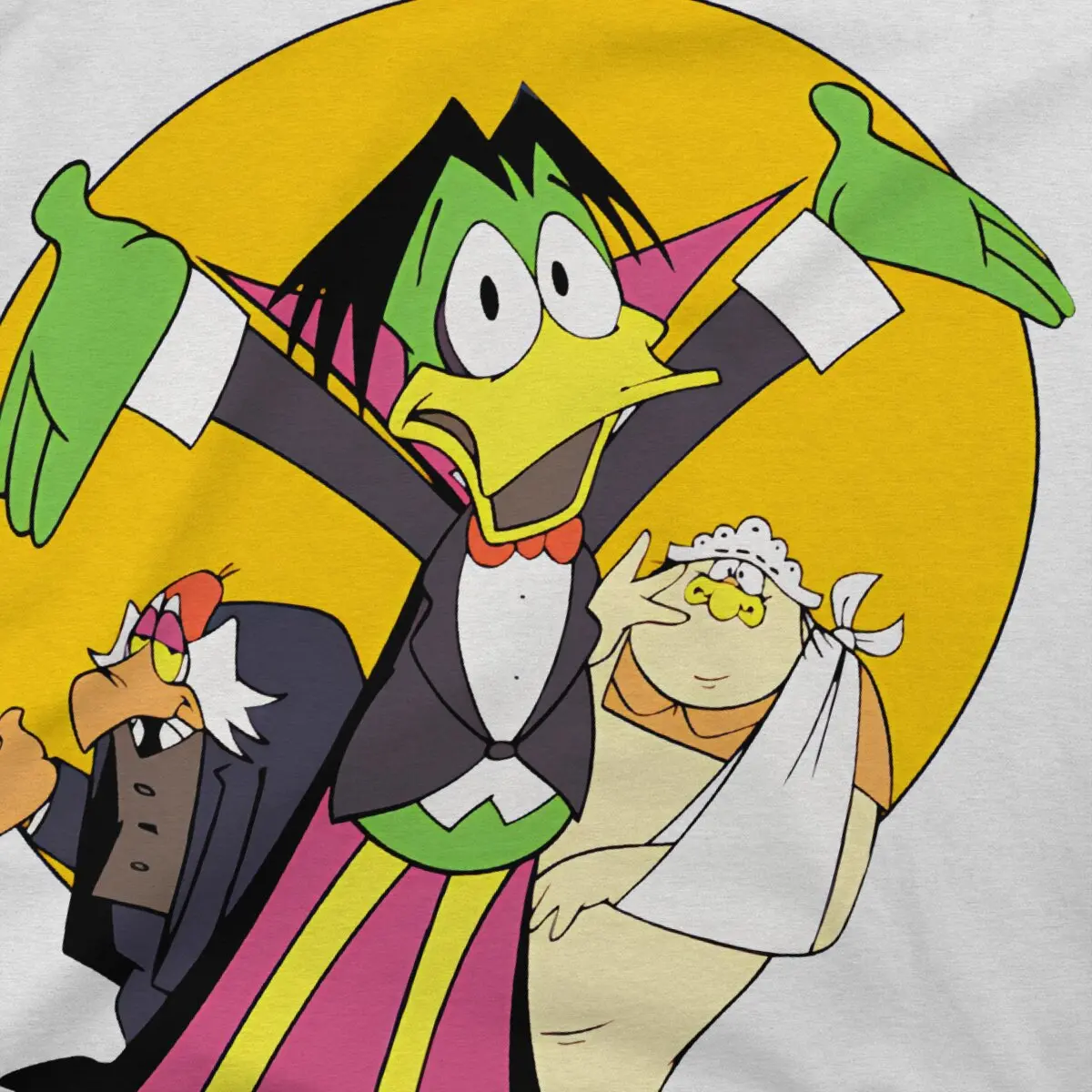 Count Duckula Cartoon TShirt Retro Design Classic Polyester T Shirt Homme Men Tee Shirt Ofertas Trendy