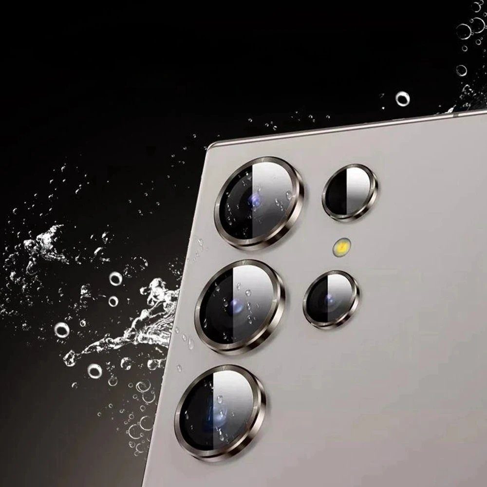 حلقة الكاميرا لسامسونج غالاكسي S25 S24 زائد S23 FE S24 + S23 + S23fe عودة عدسة حامي الشاشة غطاء العدسة الزجاج