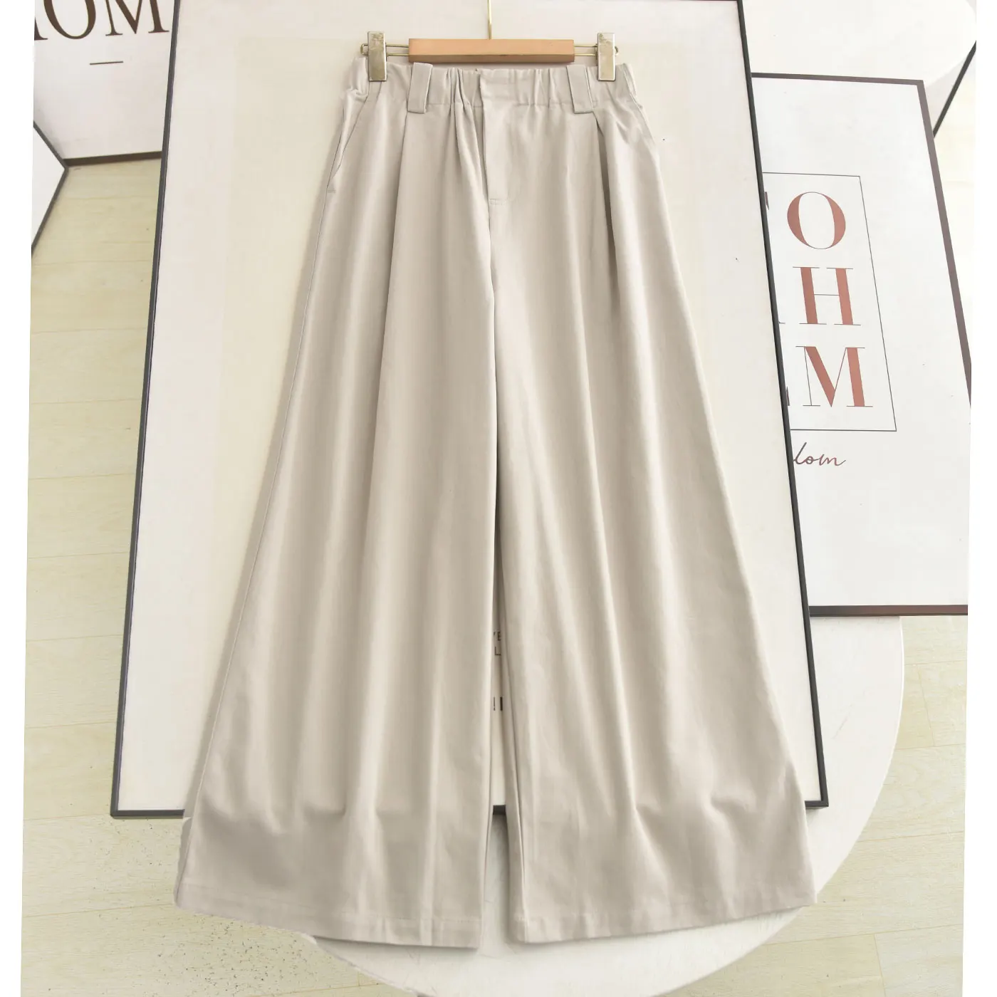 

High Waist Straight Leg Wide Leg Pants Women's Casual Faion Commute Sle Autumn 2025 Slimming Versatile Ladies Trousers