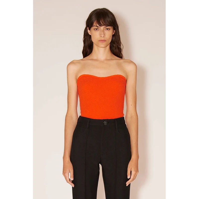 

Nanuka Wool Wrap Chest Vest Women's Inner Wear Orange Red Fan ape 2023 Autumn New Arrival Commute Sle Slim Fit Bal