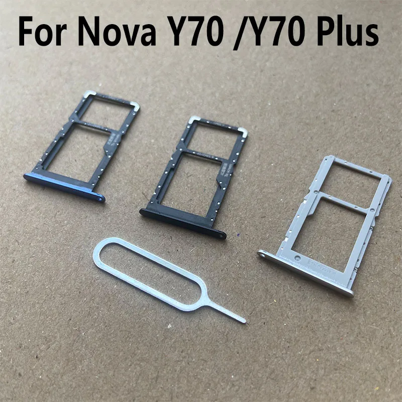 New For Huawei Nova Y70 Plus Sim Card Tray Slot Holder Socket Adapter Connector Repair Parts Replacement