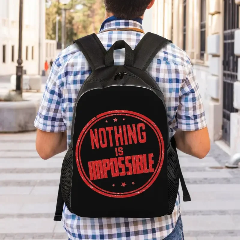 L'impossibile non è niente zaino per donna uomo College School Student Bookbag adatto a borse per Laptop da 15 pollici