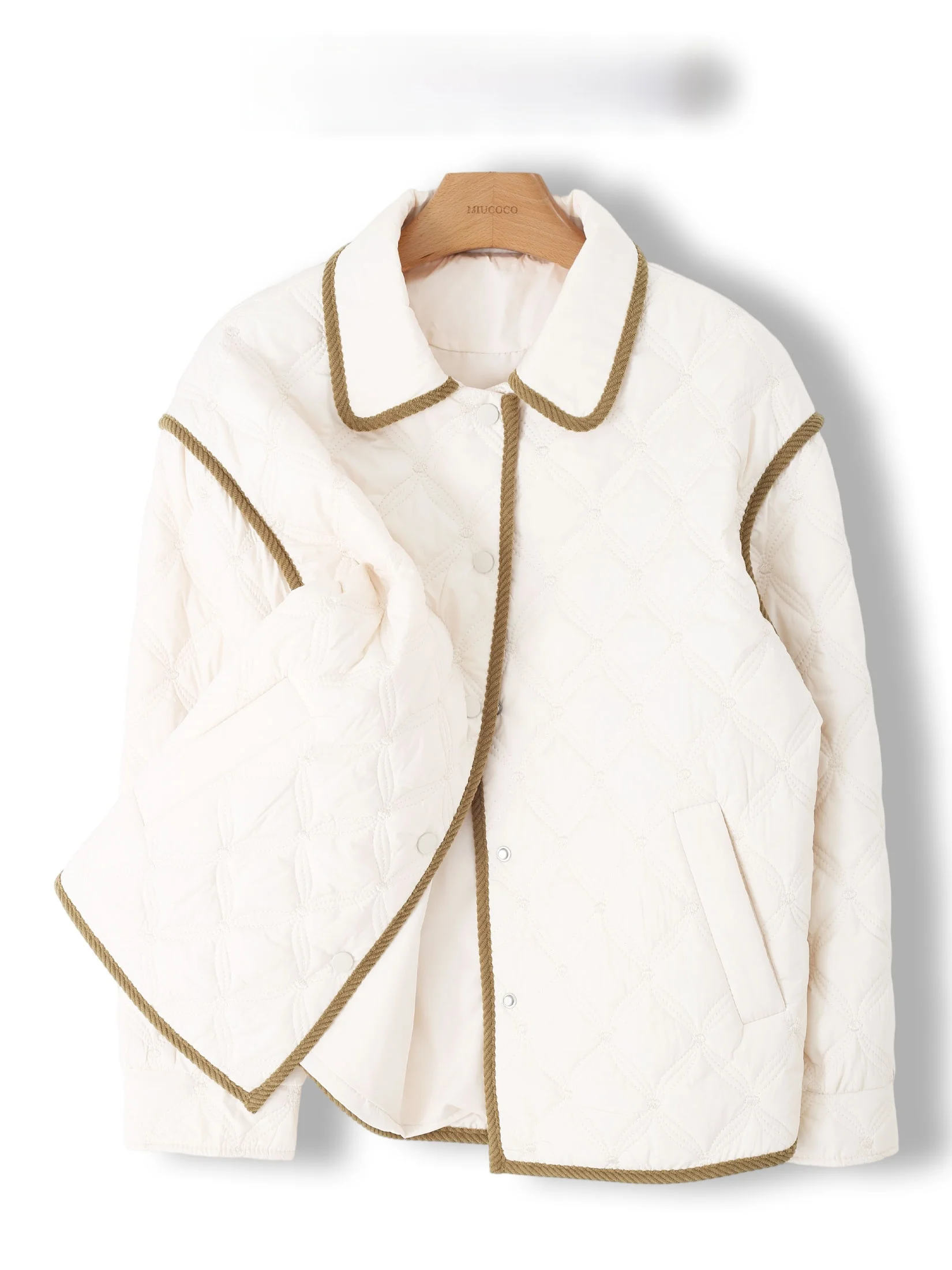 

Легкая стеганая хлопковая куртка в стиле рубашки: тонкая хлопковая одежда для осени и зимы, сохраняющая тепло.