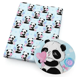 Polyester Baumwollstoff für DIY -Puppenkleidung, Swet -Donuts, Panda, Standardtiere, Quilt, handgefertigte Projekte, 50 x 45 cm 6 Hauptverkäufe der Massenlaminierung - №2
