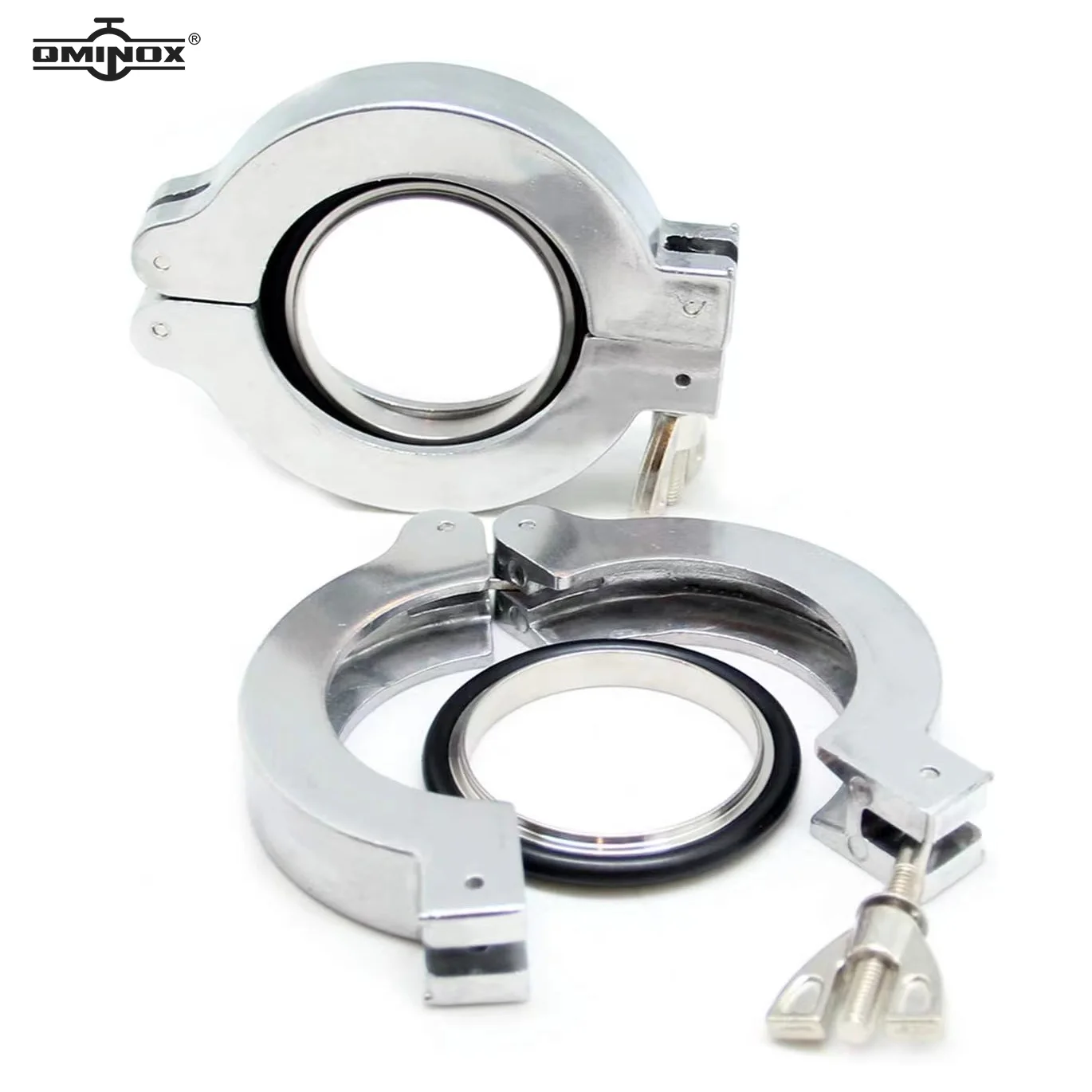 KF16/25/40/50 wing nut clamp set KF NW flanges clamps SS304 vacuum Clamp NW aluminum Clamp with SS304 center ring and FKM O Ring