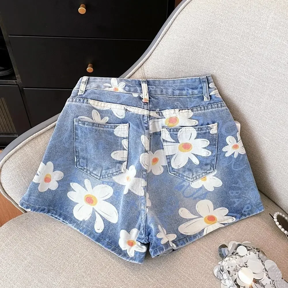 

Летние светло-голубые свободные короткие джинсовые брюки женские элегантные струящиеся Harajuku модные обычные эластичные дизайнерские джинсовые шорты для женщин