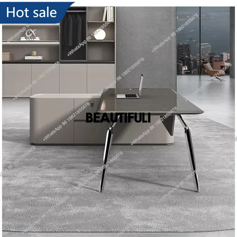 Office desk and chair combination simple modern office furniture president table high-end class desk boss table