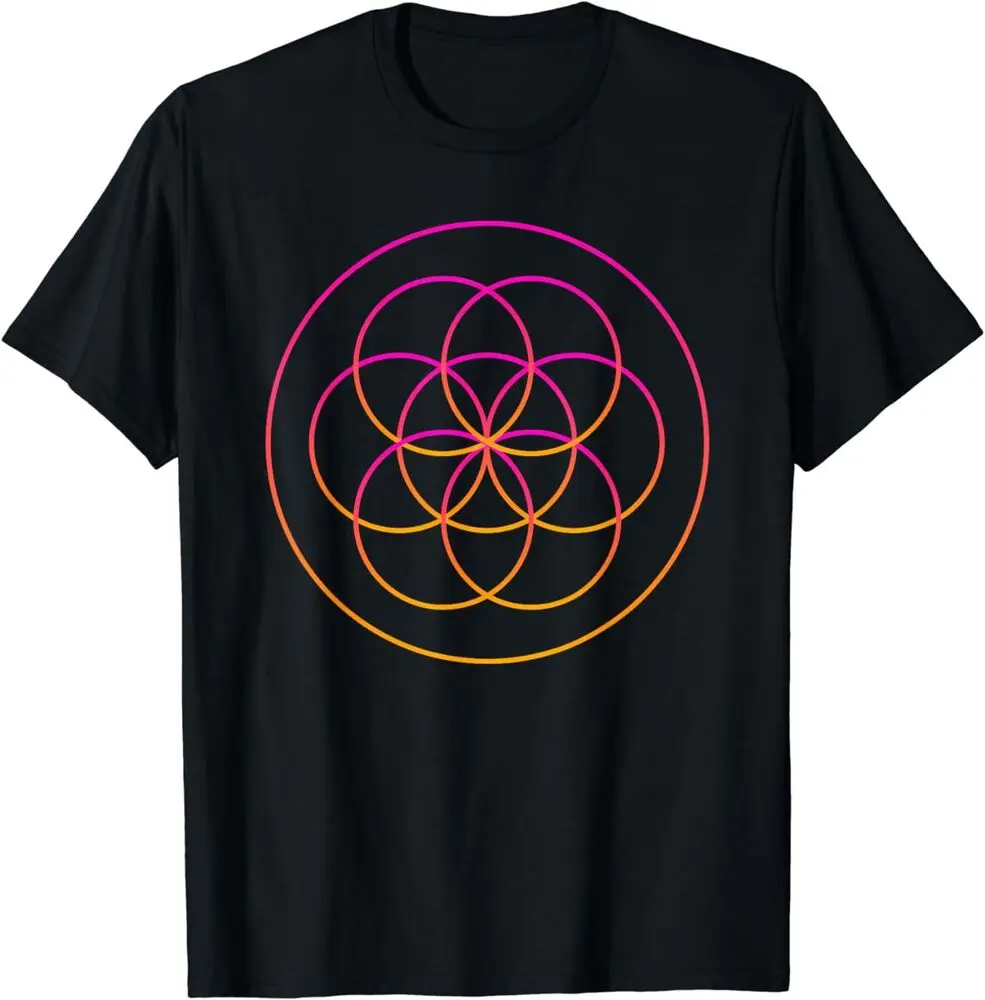 NEW LIMITED Flower + Life Sacred Geometry Gift Idea Premium Tee T-Shirt S-3XL