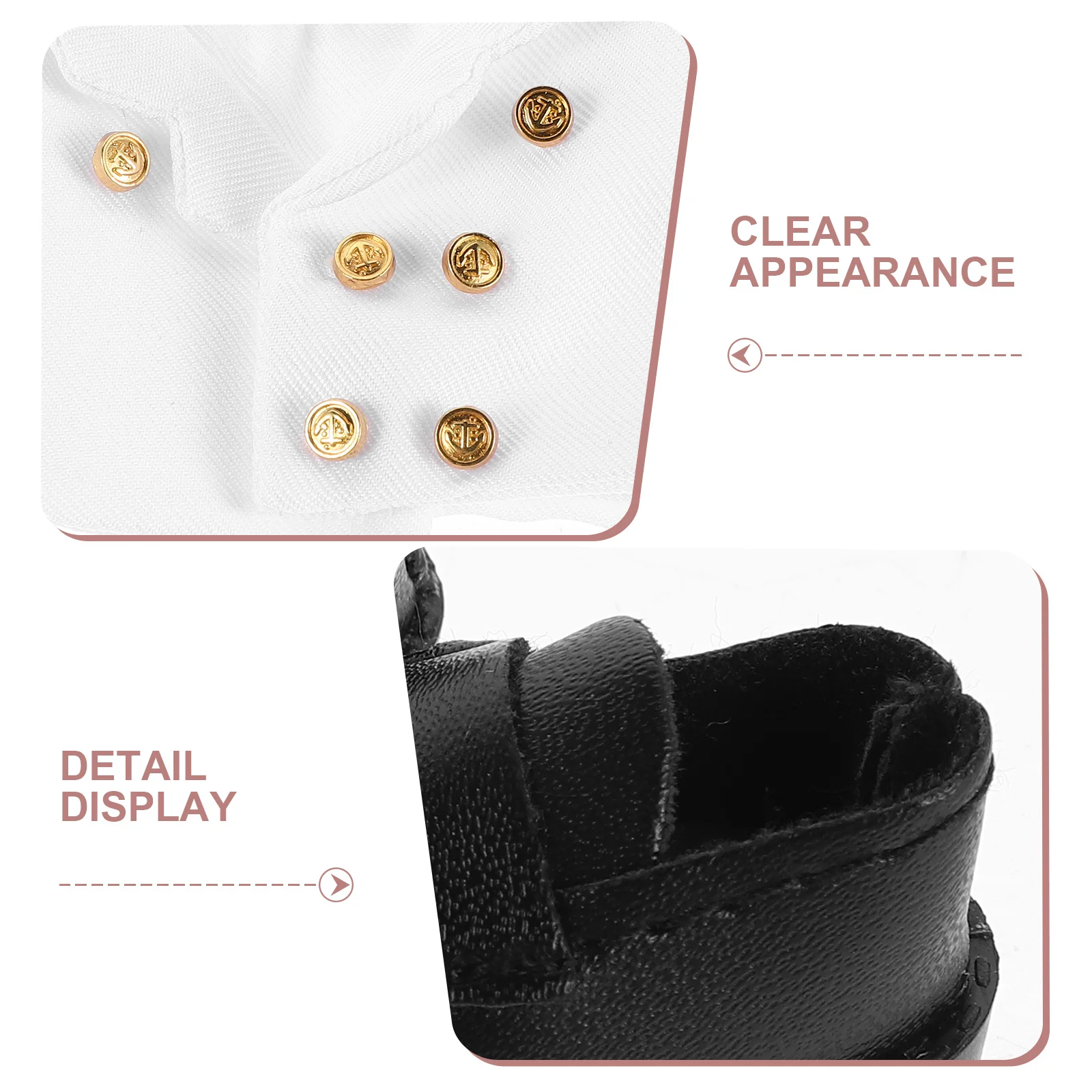 1Set Tiny Stuffed Clothing Captain Costume Set Outfit for Endless Role Play Possibilities Captain Costume Set