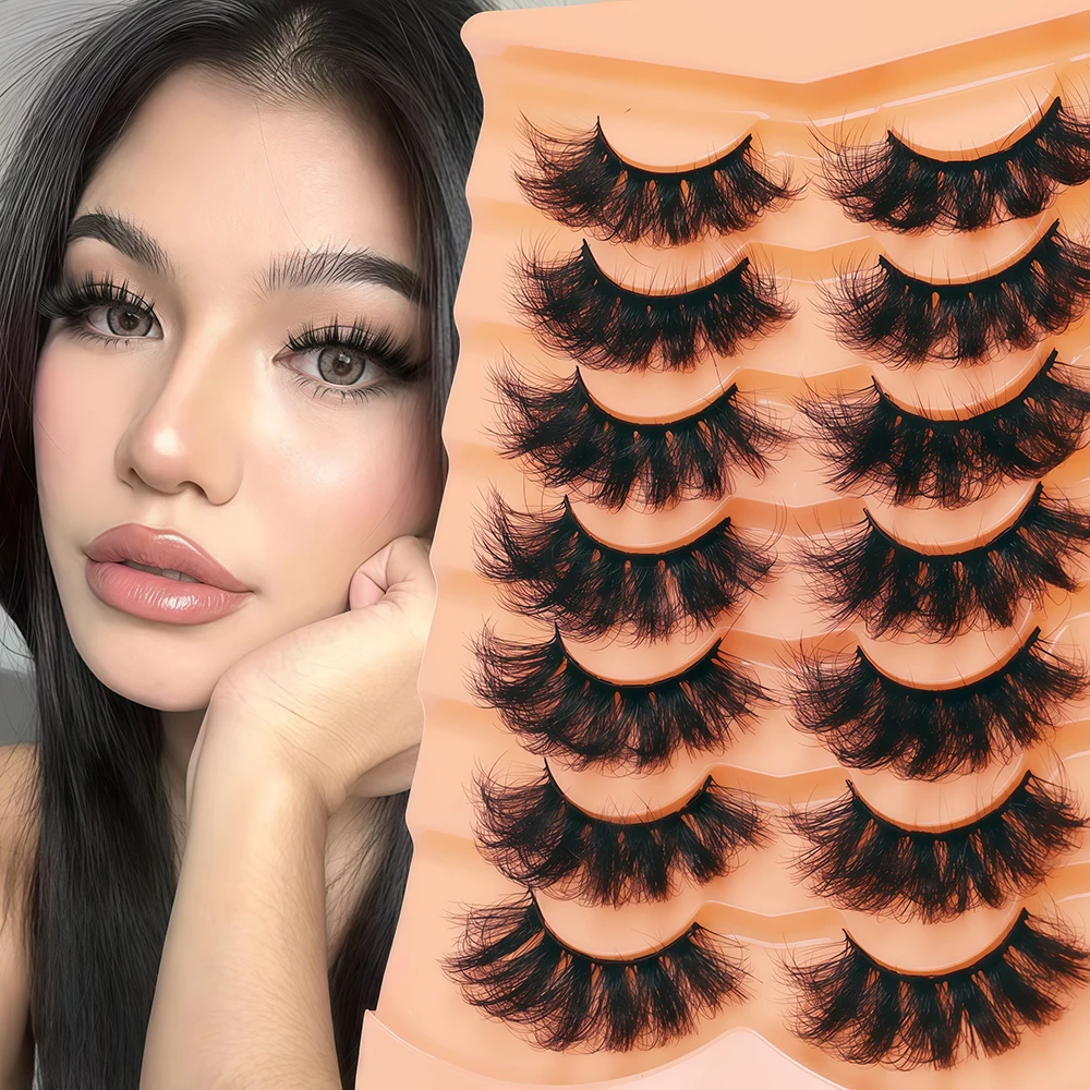 7-أزواج من الرموش الصناعية من سلسلة أوروبية وأمريكية رموش تكثيف سميكة تايلاندية طراز عصري رقيق للغاية #1