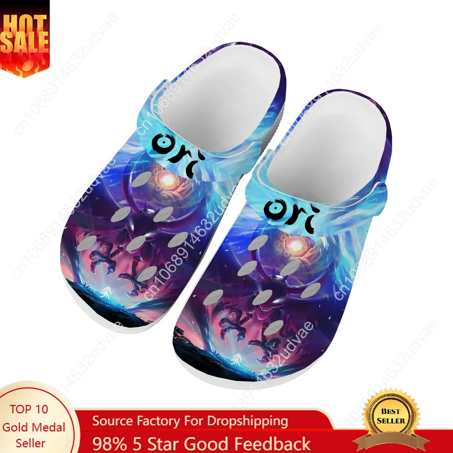 

Ori and The Will of The Wisps Water Shoes Mens Womens Home Garden Clogs Customizd Sandals Beach Breathable Hole Slippers