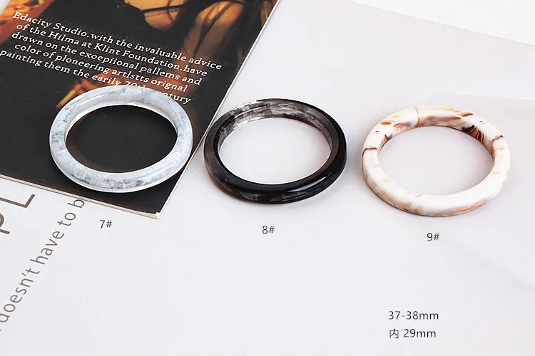 DIY jewelry accessories Japan and South Korea acetic acid large circle ring oval ring earrings  material pendant