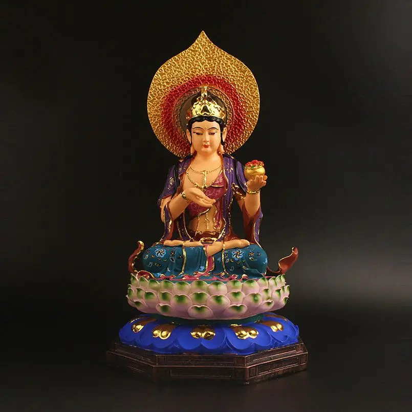 

Статуя богини Земли, божество, защита сокровищ, ручная роспись, декор для алтаря из смолы, фигурка богини-хранителя для домашнего храм