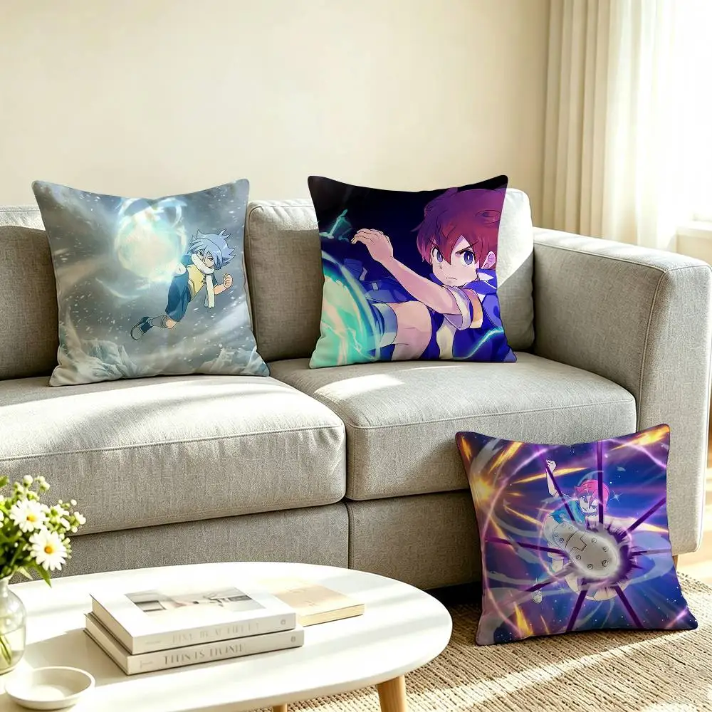 I-Inazuma Eleven Anime  Square Double-Sided printed Pillow Case Bedroom Bedside Pillow Sofa Cushion Cover