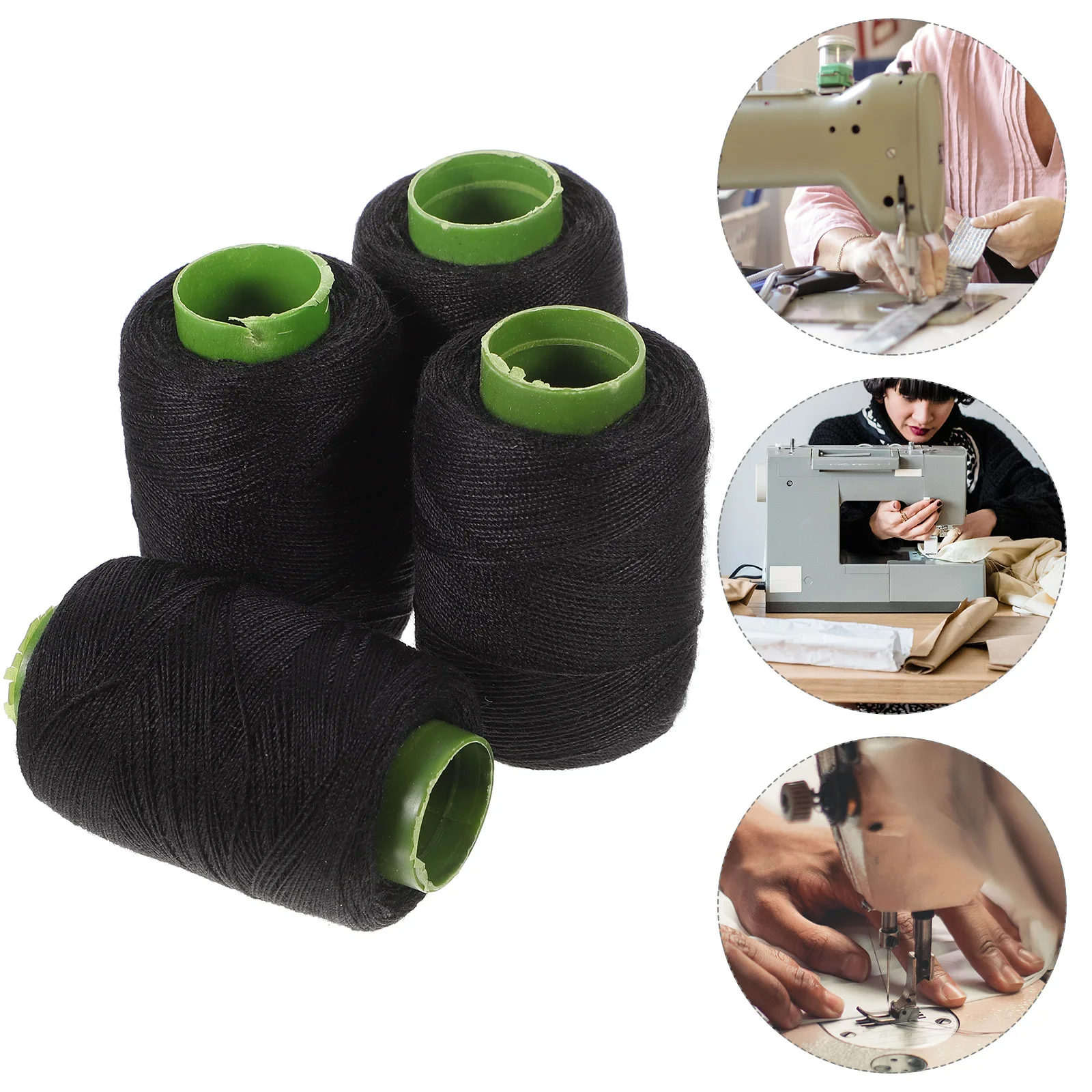 4 Pcs Polyester Sewing Thread Spools Cone High Strength Low Lint Quilting Dress Making General Stitching H Sewing Material