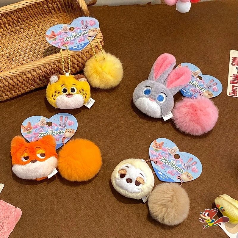 

7.5cm/2.95in Disney Plush Toy Zoo Animal City Nick Judy Decorative Doll Cartoon Accessories Peripherals Cute Stuff Birthday Gift
