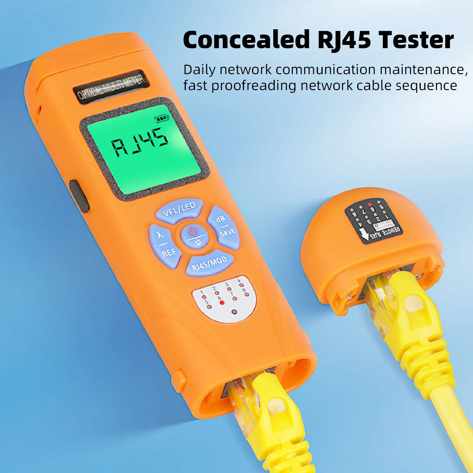 جهاز اختبار بصري -70-+10dBm 10 أطوال موجية محدد الأعطال البصرية أداة اختبار بصرية لقياس الطاقة الضوئية