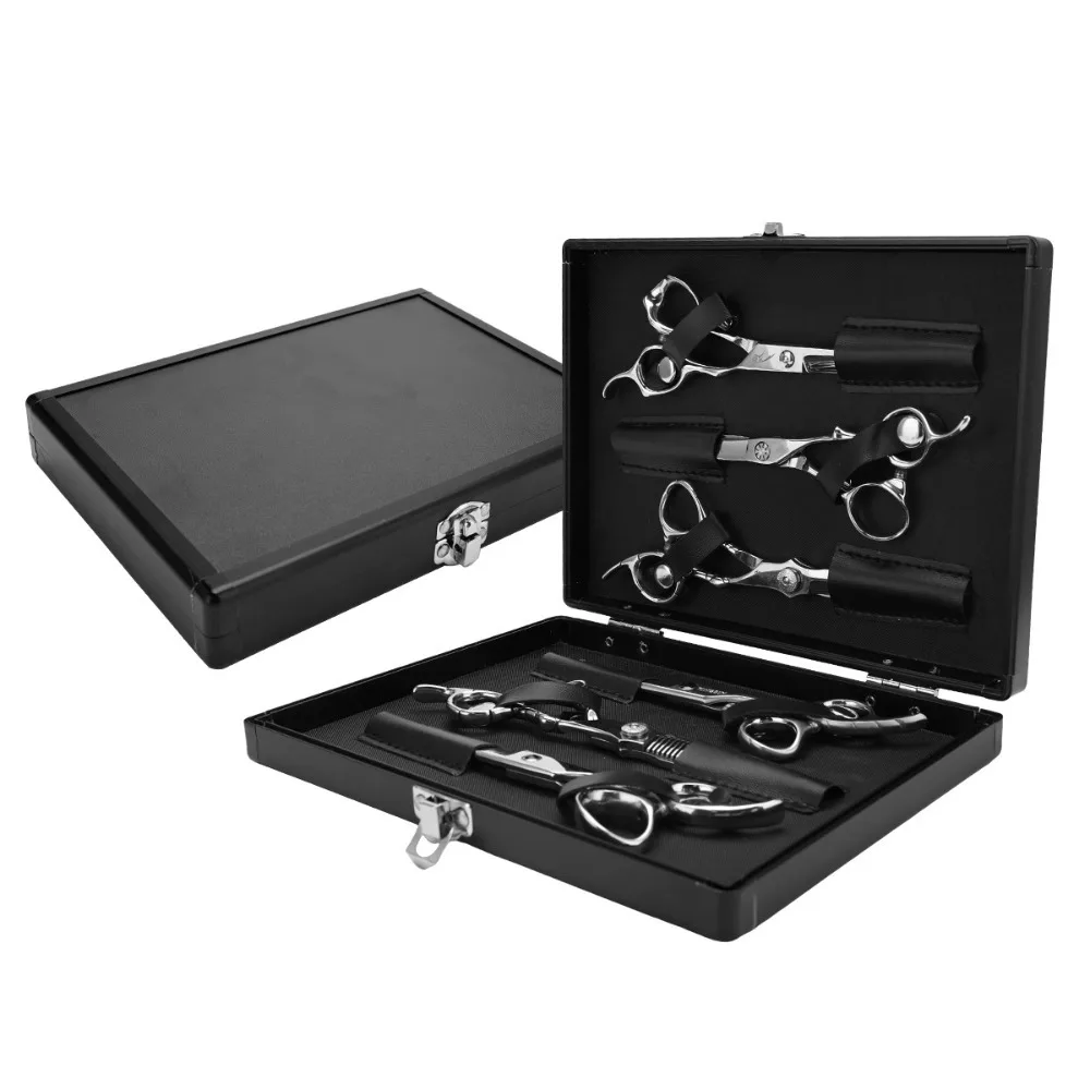 Hairdressing Hair Scissors Storage Box Barber Tool Shockproof Fall Hard Leather Toolbox Organizer Toolkit Shears Storage Case